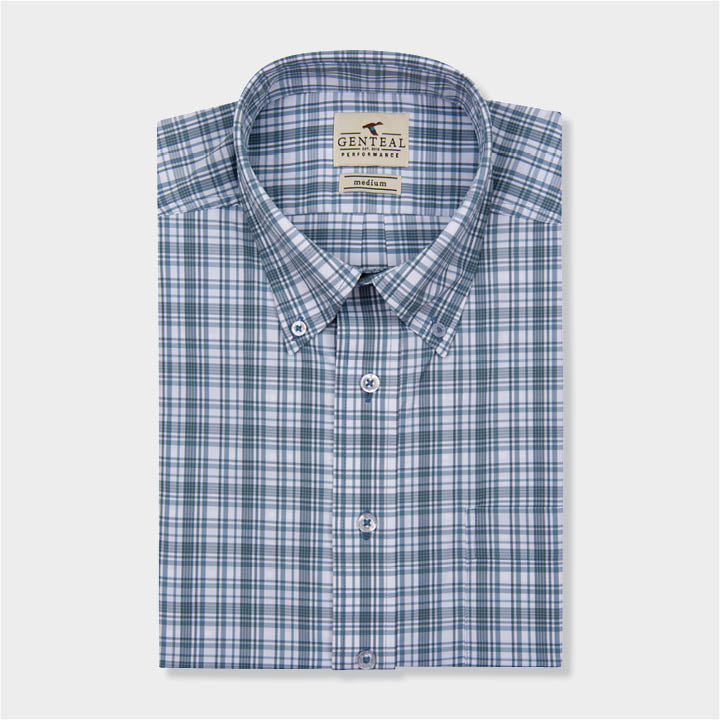 blue plaid shirt by Genteal