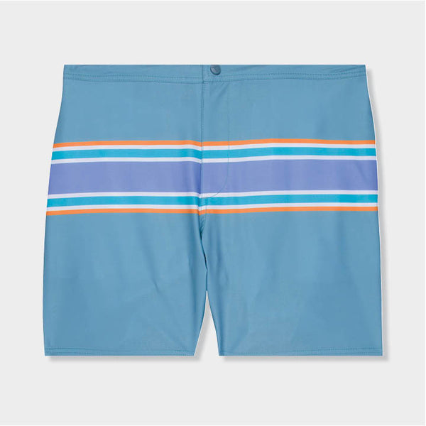 Blue shorts with orange and purple strips shorts by Genteal