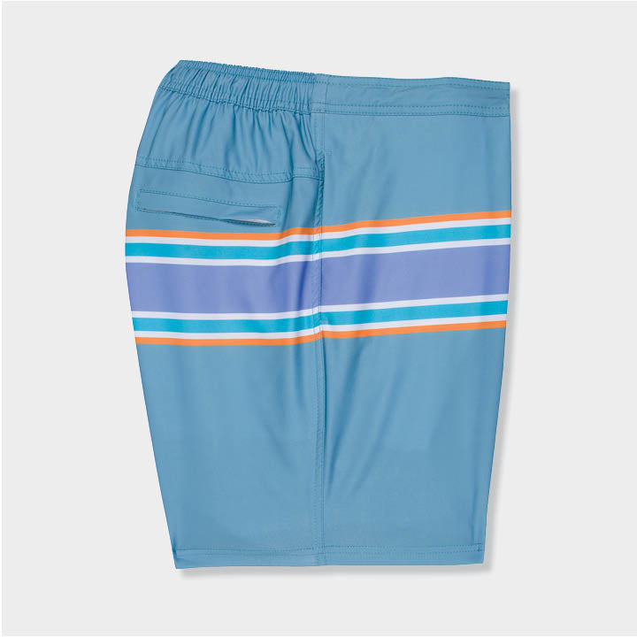 Blue with orange and purple strip shorts by Genteal